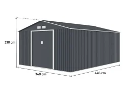 Abrigo de jardim metálico "Vegas" - 15 m²