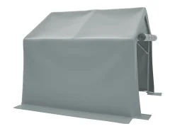 Abrigo do jardim - moldura de metal de aço galvanizada e tecido PE - garagem - 244x241x217cm - cinza