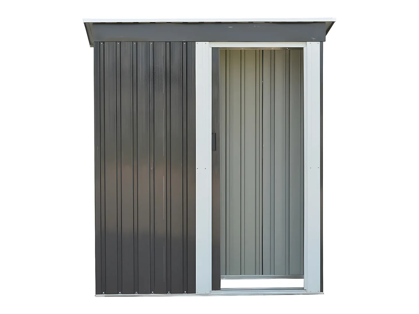 Abrigo jardim em aço galvanizado porta de correr 1,1 m² BIRON