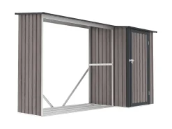 Abrigo lenha aço arrumação para ferramentas de 3,49 m3 2 esteres C302xL119xA190 cm DORWOOD