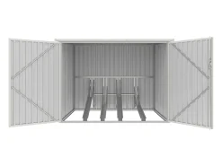 Abrigo para bicicletas metal aço galvanizado cinza antracite 4 m² para 4 bicicletas NIKI