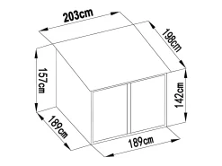 Abrigo para bicicletas metal aço galvanizado cinza antracite 4 m² para 4 bicicletas NIKI
