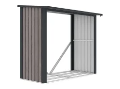 Abrigo para lenha aço galvanizado 1,98 m3 2 esteres C182 x L89 x A156 cm BIRWOOD