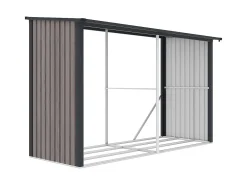 Abrigo para lenha aço galvanizado 5,78 m3 8 esteres C302 x L119 x A190 cm VARWOOD