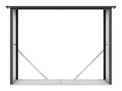 Abrigo para lenha em aço galvanizado efeito madeira 4,9 esteres C 242 x L 89 x A 190 cm WINWOOD
