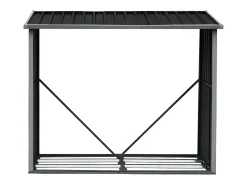 Abrigo para lenha metal aço galvanizado 2,23 m3 C182 x L83 x A148 cm DERWOOD