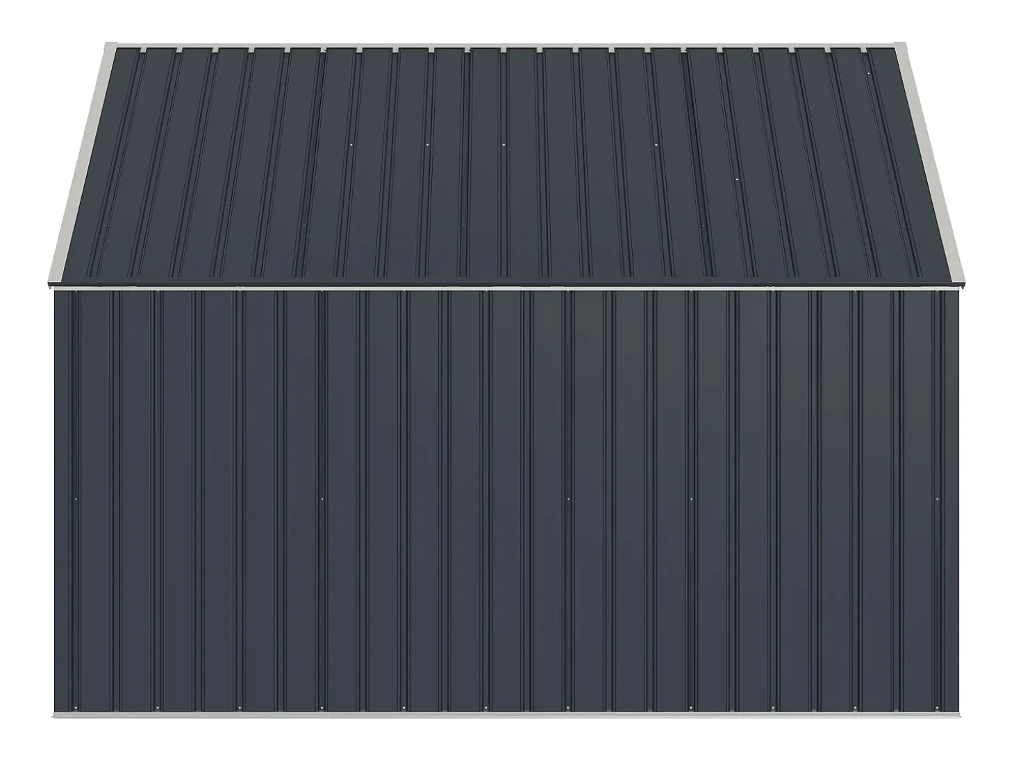 Abrigo para três caixotes do lixo em aço galvanizado antracite, C237 x L101 x A131 cm ILARIO