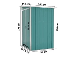 Abrigo Suspenso para Jardim em Aço Galvanizado Verde - 118x100x178 cm