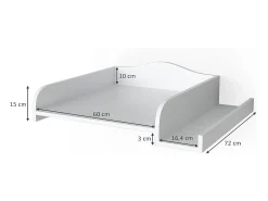 Acessório muda-fraldas branco 83.2x72x15