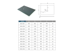 AICA Base de duche XPS,placa de isolamento à prova d'água,painel de construção,1400x800x40mm