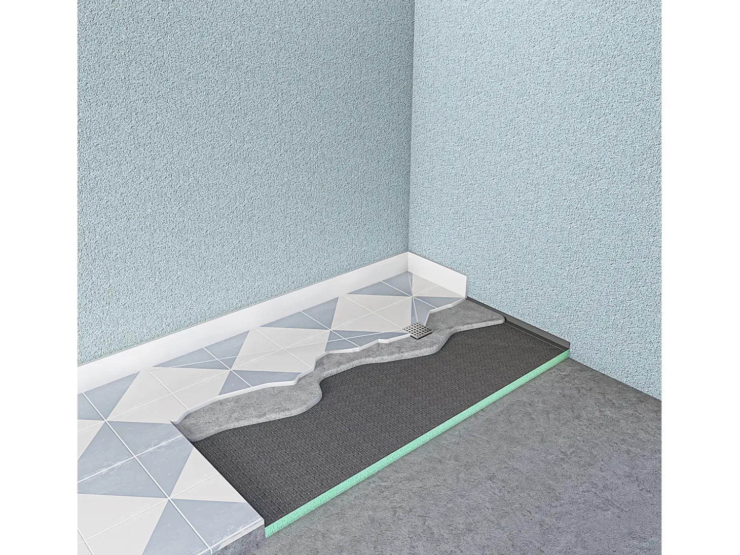 AICA Base de duche XPS,placa de isolamento à prova d'água,painel de construção,1000x1000x40mm