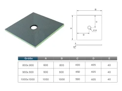 AICA Base de duche XPS,placa de isolamento à prova d'água,painel de construção,1000x1000x40mm
