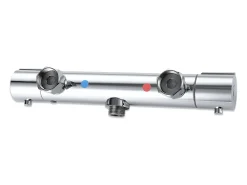 AICA Chrome Bar Chuveiro com chuveiro de mão redonda e rack de sabão