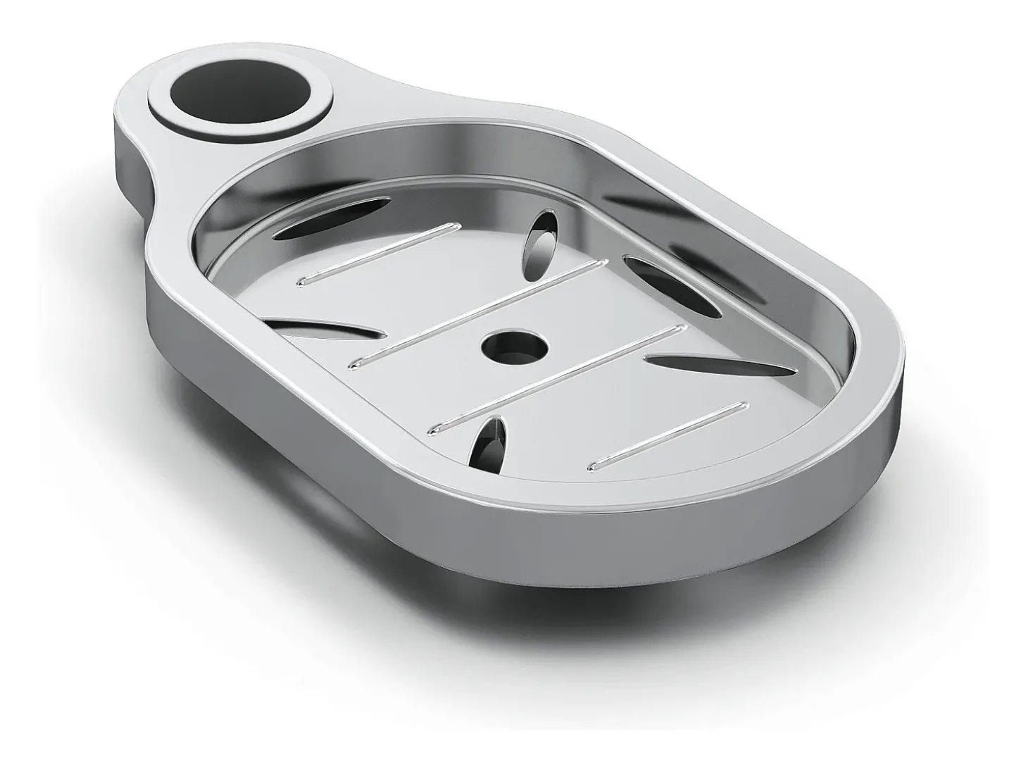 AICA Chrome Round Bar Chuveiro com chuveiro de mão quadrado e rack de sabão