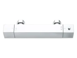 AICA Chrome Round Bar Chuveiro com chuveiro quadrado e rack de sabão