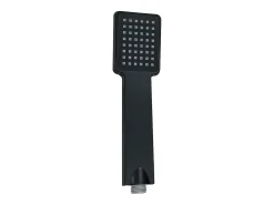 AICA Coluna de duche termostática preto mate | Alcachofra Praça Grande | Barra ajustável 73-115cm| Sistema de duche superior