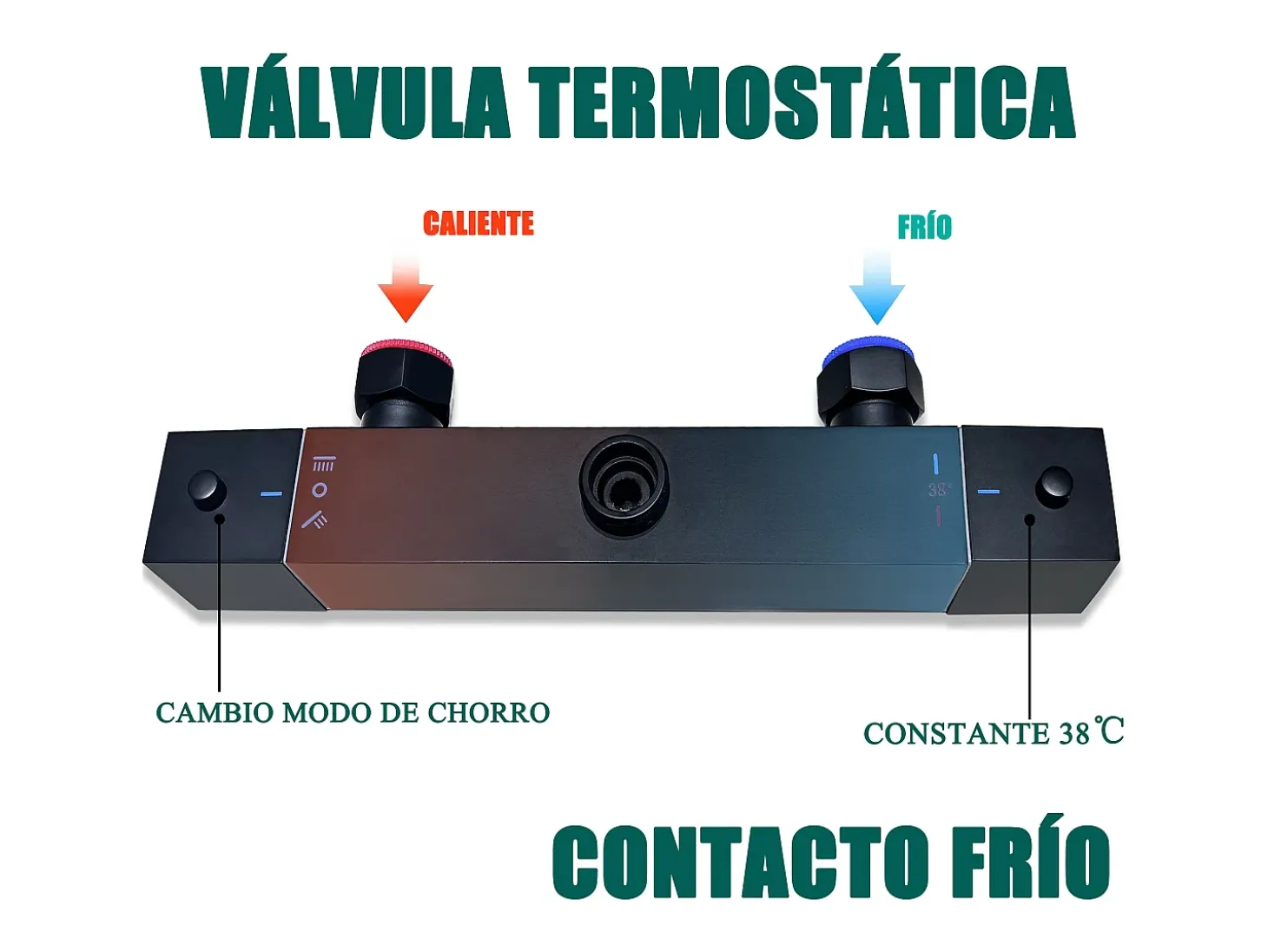 AICA conjuntos de chuveiro termostático preto fosco com chuveiro quadrado, chuveiro de mão e coluna ajustável x2