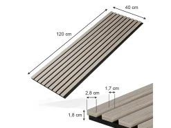 Akustikpaneel marrom 120x1.8x40 akustikpaneel
