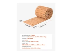 Alameda de Jardim SucceBuy, Direita em Madeira, 7,3 m x 43 cm, Extensível, Fabricado em Cedro Tratado sob Pressão, Terraços ou Durante Reuniões
