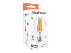 Alcapower - Lâmpada LED E27 A67 18W 3280lm, Ângulo de 320°, Classe Energética C, Ø67mm, Luz Instantânea, Longa Duração - 3000K