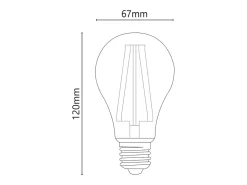 Alcapower - Lâmpada LED E27 A67 18W 3280lm, Ângulo de 320°, Classe Energética C, Ø67mm, Luz Instantânea, Longa Duração - 4000K