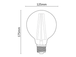 Alcapower - Lâmpada LED E27 G125 18W 3200lm, Ângulo de Feixe de 320°, Classe Energética C, Ø125mm, Luz Instantânea, Longa Duração - 4000K