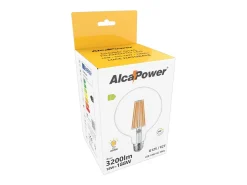 Alcapower - Lâmpada LED E27 G125 18W 3200lm, Ângulo de Feixe de 320°, Classe Energética C, Ø125mm, Luz Instantânea, Longa Duração - 4000K