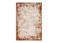 Alfombra abstrata - 160x230cm - laranja, creme - Kuza Border