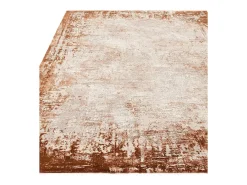 Alfombra abstrata - 160x230cm - laranja, creme - Kuza Border