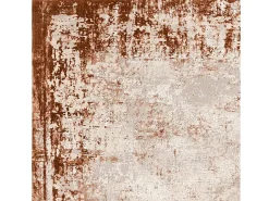 Alfombra abstrata - 160x230cm - laranja, creme - Kuza Border