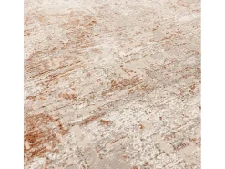 Alfombra abstrata - 160x230cm - laranja, creme - Kuza Border