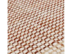 Alfombra tecida à mão, 100% lã - 160x230cm - laranja, creme, branco - Avalon