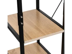 Aliaj Open Dresser Room 5 Prateleiras 1 Bar Carvalho Preto Claro 100x169 cm