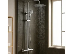 Allure coluna de duche termostática cromada Essebagno