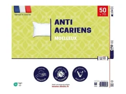 Almofada antiácaros 50 x 70 cm em poliéster tratado antiácaros