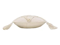Almofada Decorativa com Pompons "Inca" 30x50cm Bege Estilo Boho Chic