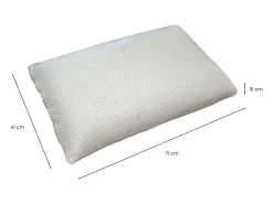Almofada Libra, Almofada ergonômica "saboneteira" em espuma viscoelástica perfurada, 100% fabricada na Itália, hipoalergênica e respirável, 71x41xh15 cm, individual
