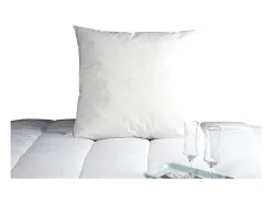 Almofada Penas de Ganso MORZINE Antiácaros 65x65cm Branco Conforto Médio