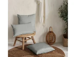 Almofada quadrada NAURU - 45x45 cm em veludo cinza