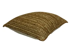 Almofada trançada 100% juta 60 x 60 cm natural - ZAMBAI