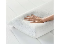 Almofada viscoelástica de bambu tecido respirável branco 90x35 cm