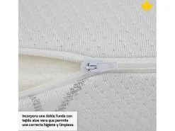 Almofada Viscoelástica Descansin | 150 cm | Efeito nuvem | Tecido de bambu | Alivia Tensões | Capa Dupla