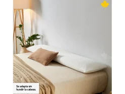 Almofada Viscoelástica Descansin | 90 cm | Efeito nuvem | Tecido de bambu | Alivia Tensões | Capa Dupla