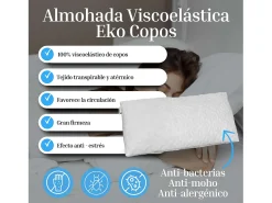 Almofada Viscoelástica Eko Flakes 90 cm Branca
