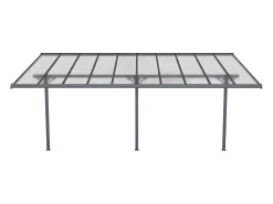 Alpendre em alumínio 18,8 m² antracite - C618 x L305 x A240/285 cm ALVARO II
