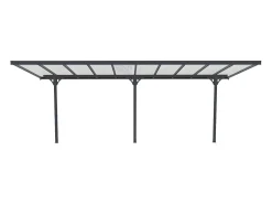 Alpendre em alumínio 18,8 m² antracite - C618 x L305 x A240/285 cm ALVARO II