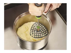 Amassador de batatas dobrável ergonômico Delta Joseph Joseph - Aço inoxidável cinza verde