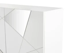 Aparador - 4 portas e 4 prateleiras - Cor: lacado a branco - CANTIANO