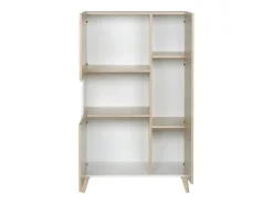 Aparador alto 3 portas escandinavo Carvalho e branco KOLYMA