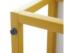 Aparador alto brilho - 130 x 36 x 76 cm - com 3 portas - Aglomerado - branco